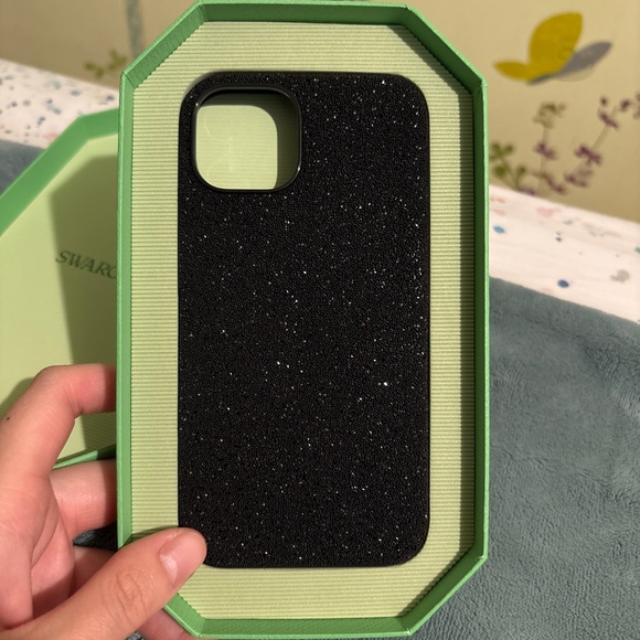 Swarovski Black Crystal iPhone 14 Case - Picture 2 of 2